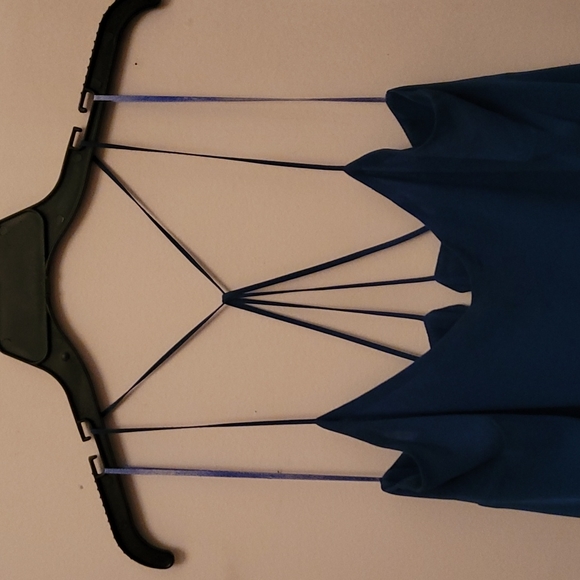 TOPSHOP Strappy Blue Chiffon Dress - Picture 4 of 7